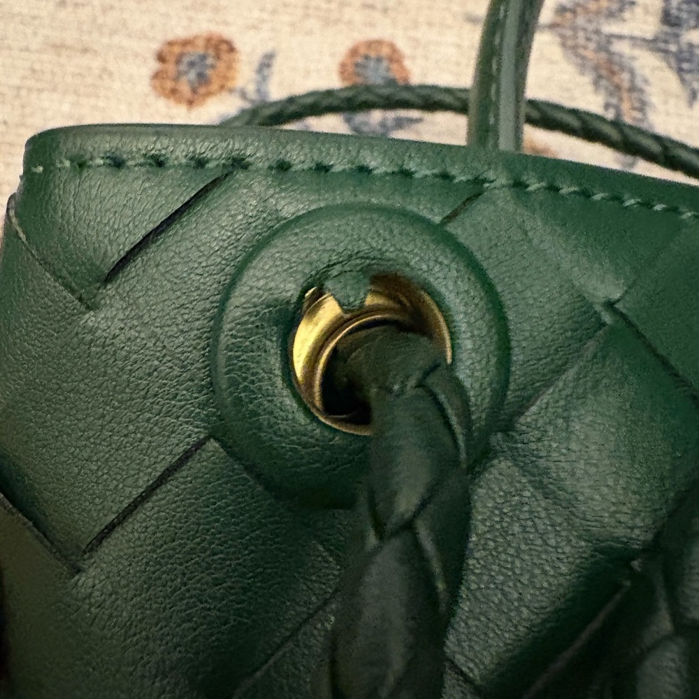 Fred and Tiffany woven leather top handle shoulder bag hunter green - Picture 9 of 15